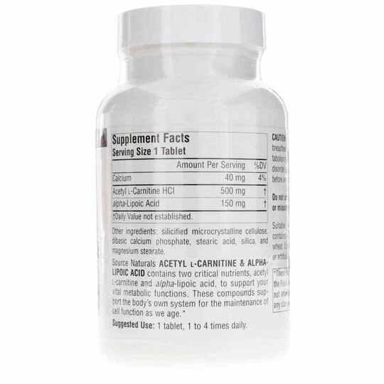 Acetyl L-Carnitine & Alpha-Lipoic Acid 650 Mg, SNN